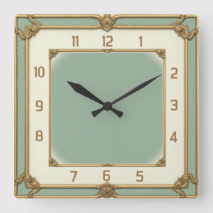 Horloge Carrée Art Déco Mint