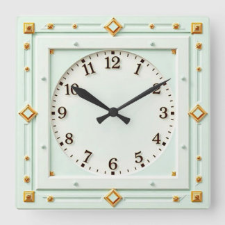 Horloge Carrée Art Déco Mint