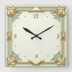 Horloge Carrée Art déco mint