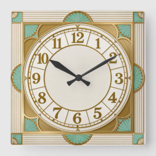 Horloge Carrée Art Déco Mint