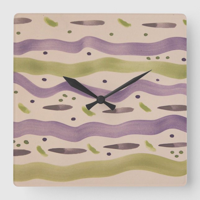 Horloge Carrée Art Décor (Recto)