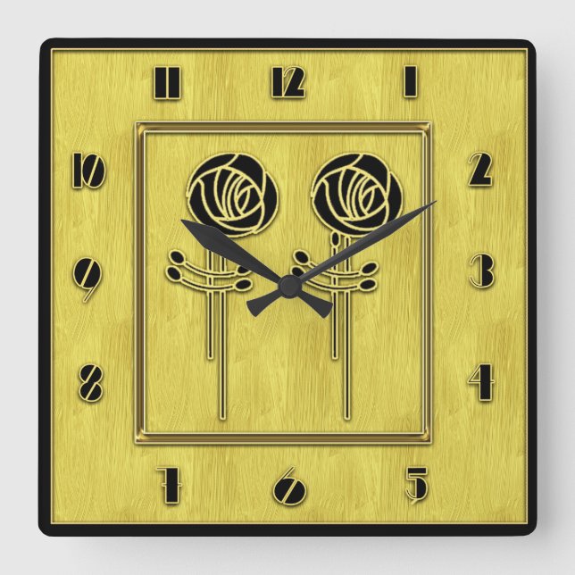Horloge Carrée Art et artisanat (Recto)