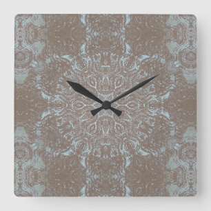Horloge Carrée Art naturel Pierre & Sable