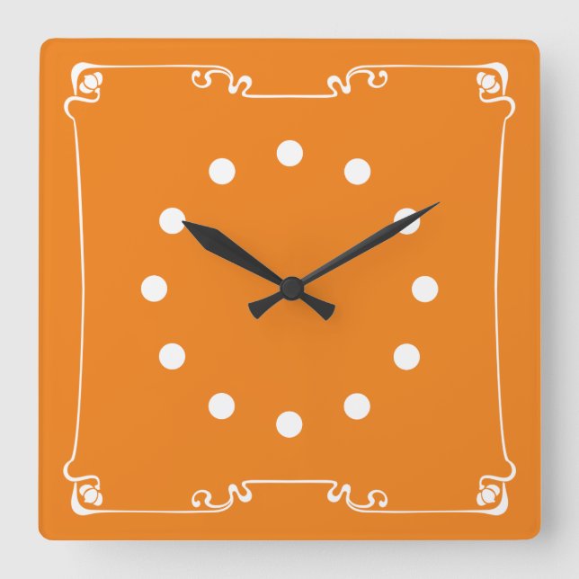 Horloge Carrée Art Nouveau (Recto)