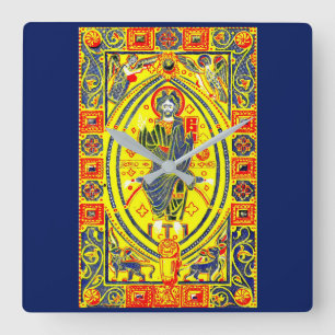 Horloge Carrée Art populaire bizantin Jésus