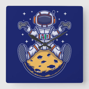 Horloge Carrée Astronaute