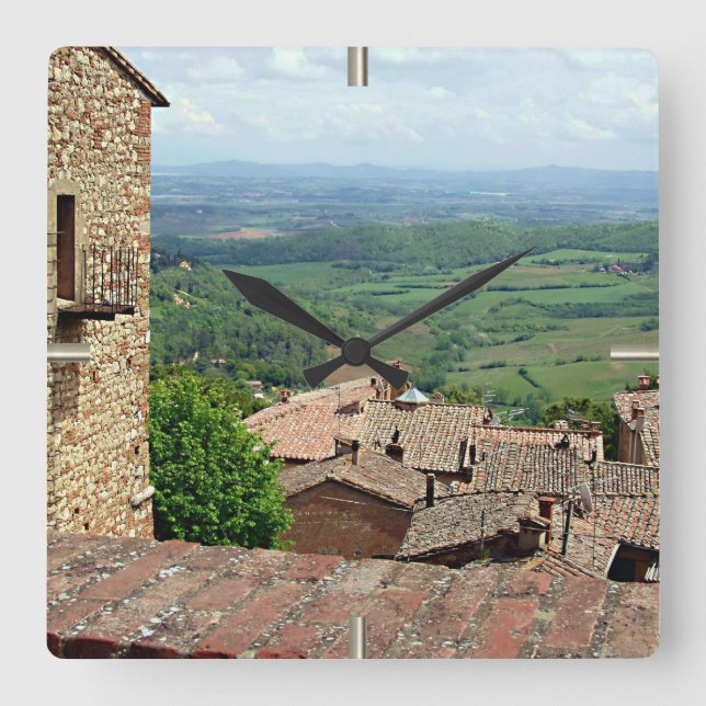 Horloge Carrée Au-delà des toits 1 (Recto)