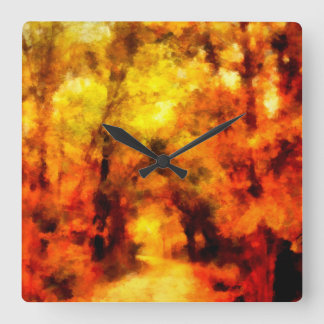 Horloge Carrée Autumn colors | Abstract