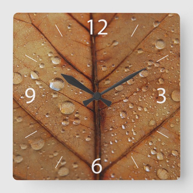 Horloge Carrée Autumn Wall Clock (Recto)