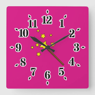 Horloge Carrée Baguette magique