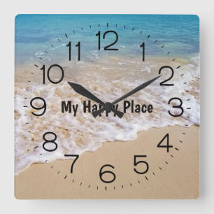 Horloge Carrée Bahamas Beach Ocean Surf