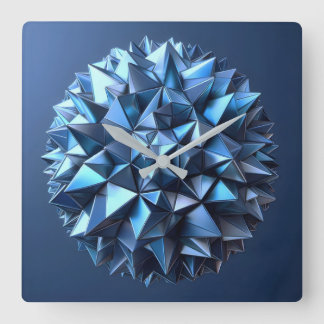 Horloge Carrée balle de pyramides abstraites