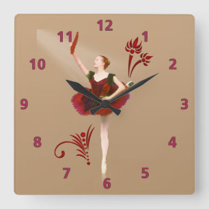 Horloge Carrée Ballerina avec ventilateur