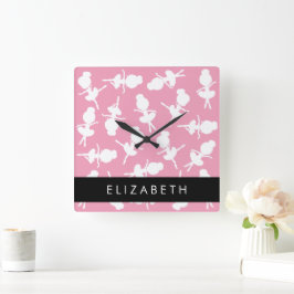 Horloge Carrée Ballerina Motif, Filles de ballet, Danse, Votre No