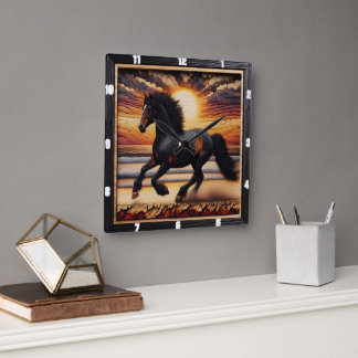 Horloge Carrée Balnéaire Morgan Pace : Texturé