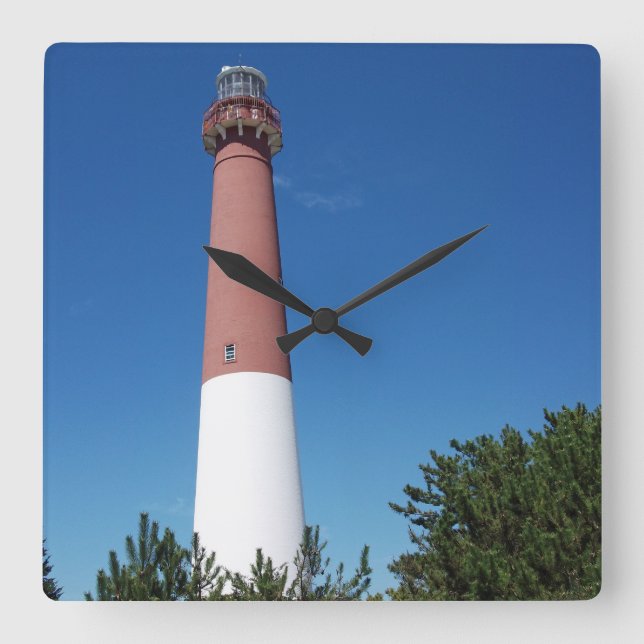 Horloge Carrée Barnegat Phare Vieux Barney (Recto)