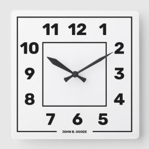 Horloge Carrée Basic White