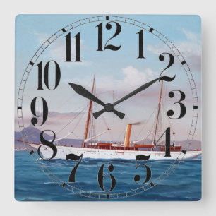 Horloge Carrée Bateau à vapeur SY Vanduara 1906