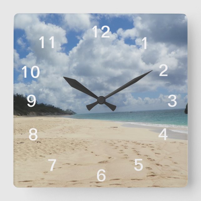 Horloge Carrée Beach clock (Recto)