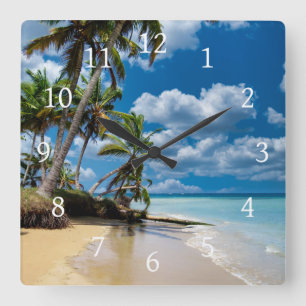 Horloge Carrée Beach Ocean Photo 168
