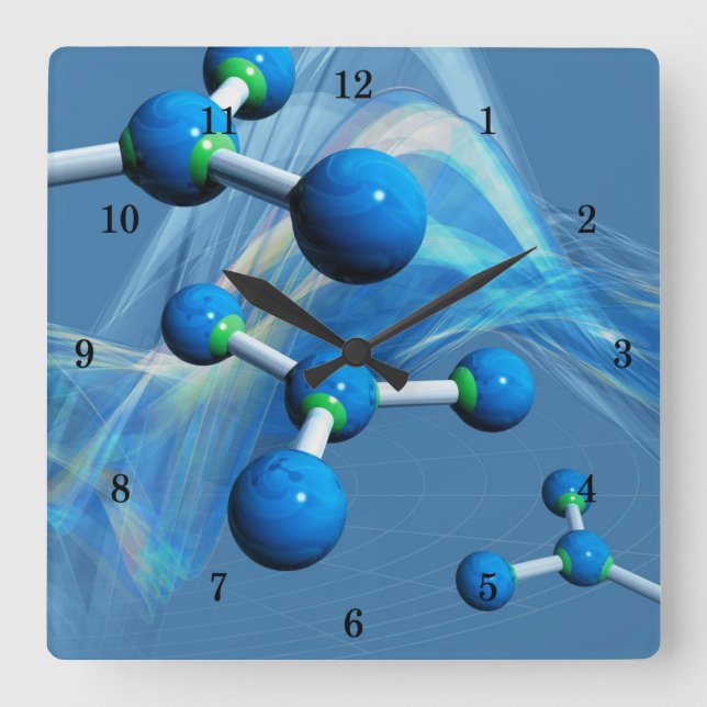 Horloge Carrée Beautiful Chemistry (Recto)