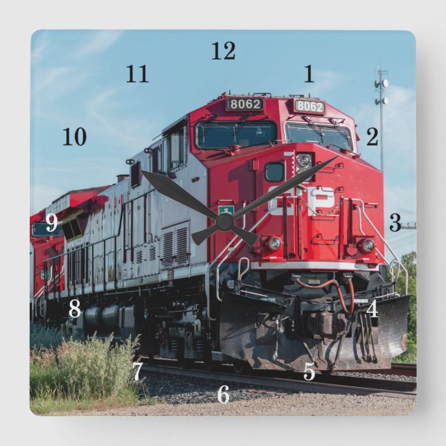 Horloge Carrée Beautiful Train Wall Clock (Recto)