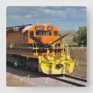 Horloge Carrée Beautiful Train Wall Clock