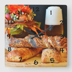 Horloge Carrée Beer Bread