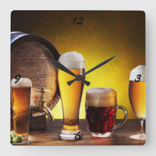 Horloge Carrée Beer Clock