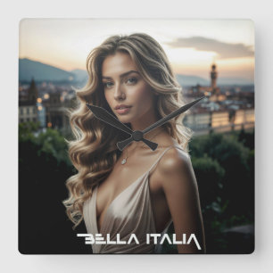 HORLOGE CARRÉE BELLA ITALIA - AMOUR D'ITALIE