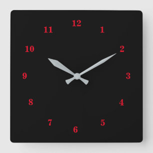 Horloge Carrée Belles couleurs - personnalisables