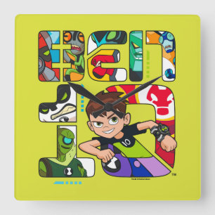 Horloge Carrée Ben 10 Alien Logo