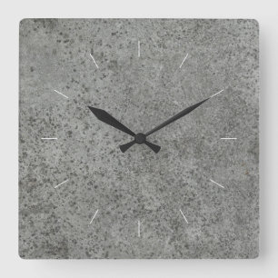 Horloge Carrée BÉTON   décoration industrielle