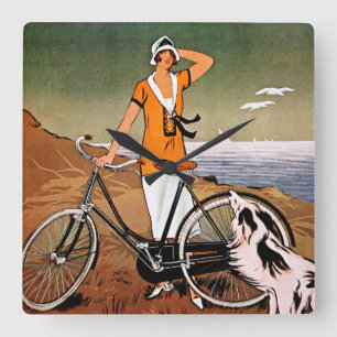 Horloge Carrée Bicyclette Ad, 1925