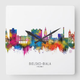 Horloge Carrée Bielsko-Biala Poland Skyline
