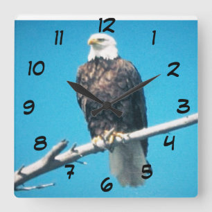 Horloge Carrée Bientôt Eagle Acrylic Wall Clock