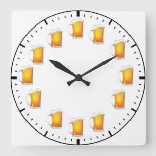 Horloge Carrée Bière-O-Horloge
