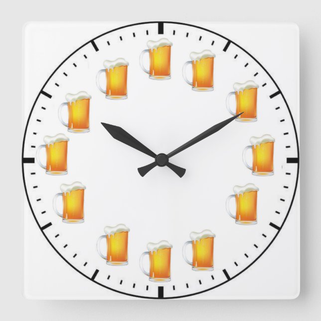 Horloge Carrée Bière-O-Horloge (Recto)
