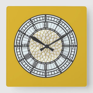 Horloge Carrée Big Ben Style Wall Cup