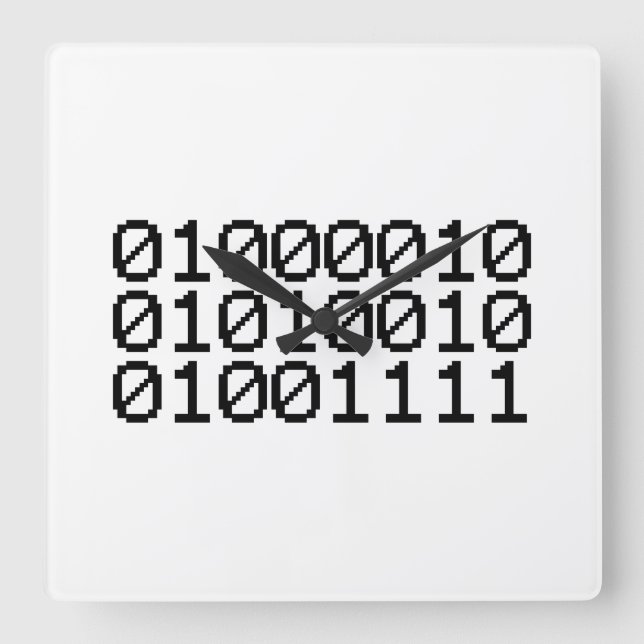 HORLOGE CARRÉE BINARY BRO (Recto)