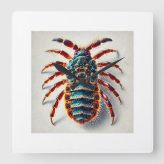 Horloge Carrée Bird Lice 070824IREF238 - Watercolor