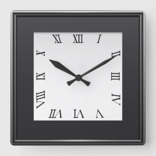 Horloge Carrée Black and white square wall clock