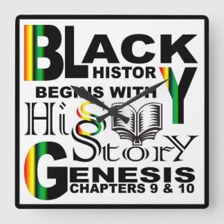 Horloge Carrée Black History Clock