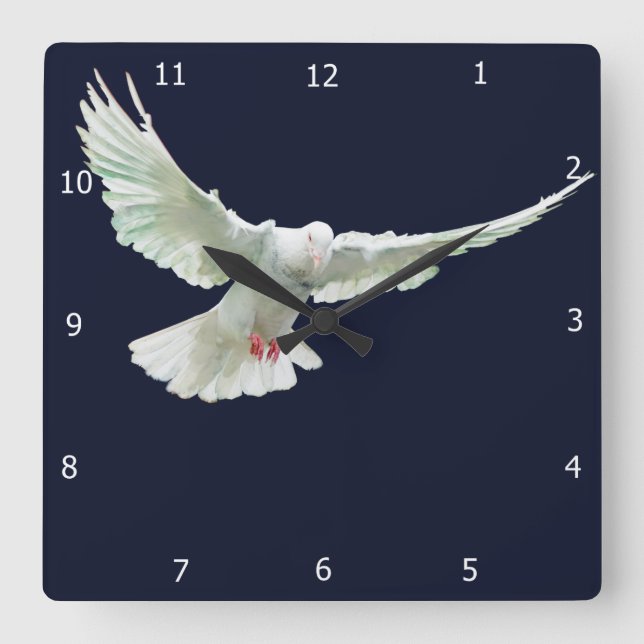 HORLOGE CARRÉE BLANC DOVE (Recto)