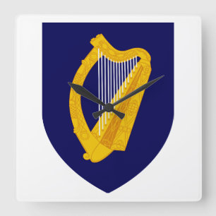 Horloge Carrée Blason de l'Irlande