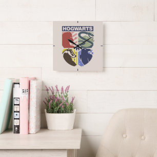 Horloge Carrée Blason timbré vintage HOGWARTS™
