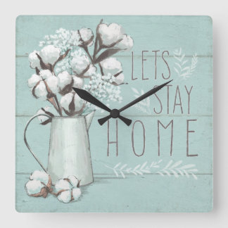 Horloge Carrée Blessed IV Mint | Lets Stay Home