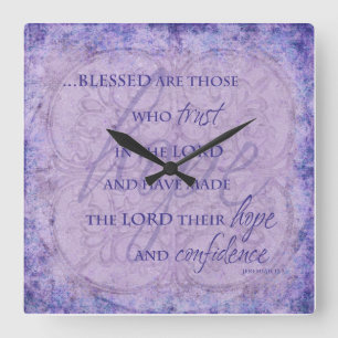 Horloge Carrée Blessed sont ceux qui font confiance dans le