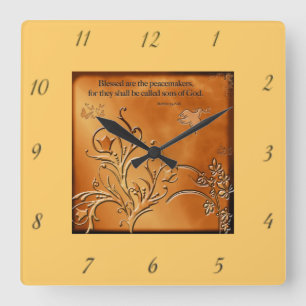 Horloge Carrée Blessed sont l'horloge murale de conciliateurs