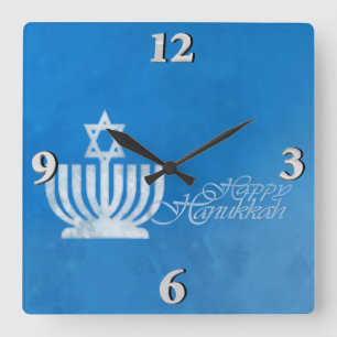 Horloge Carrée Blessings of the Menorah